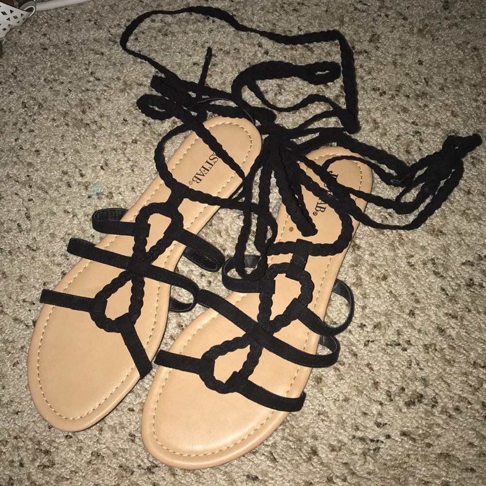 Tie up sandals